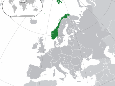 Europe-Norway.svg posizione della Norvegia sul mappamondo