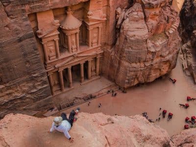 petra dall'alto giordania