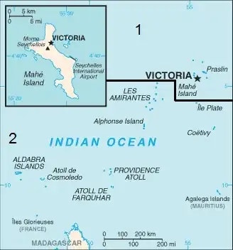 Seychelles-climi mappa isole interne ed esterne delle seychelles