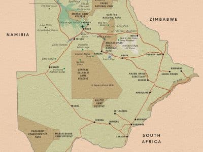 mappa botswana mappa del botswana