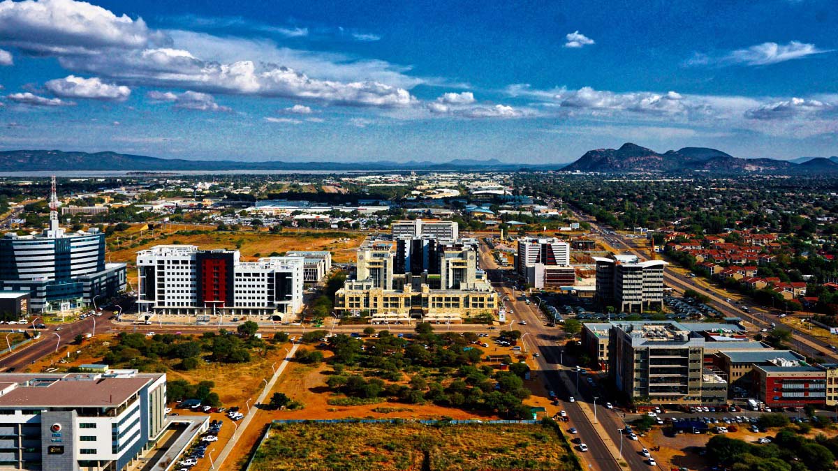 gaborone vista aerea di gaborone