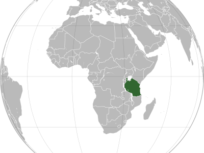 Tanzania_(orthographic_projection).svg Posizione della Tanzania nel mappamondo