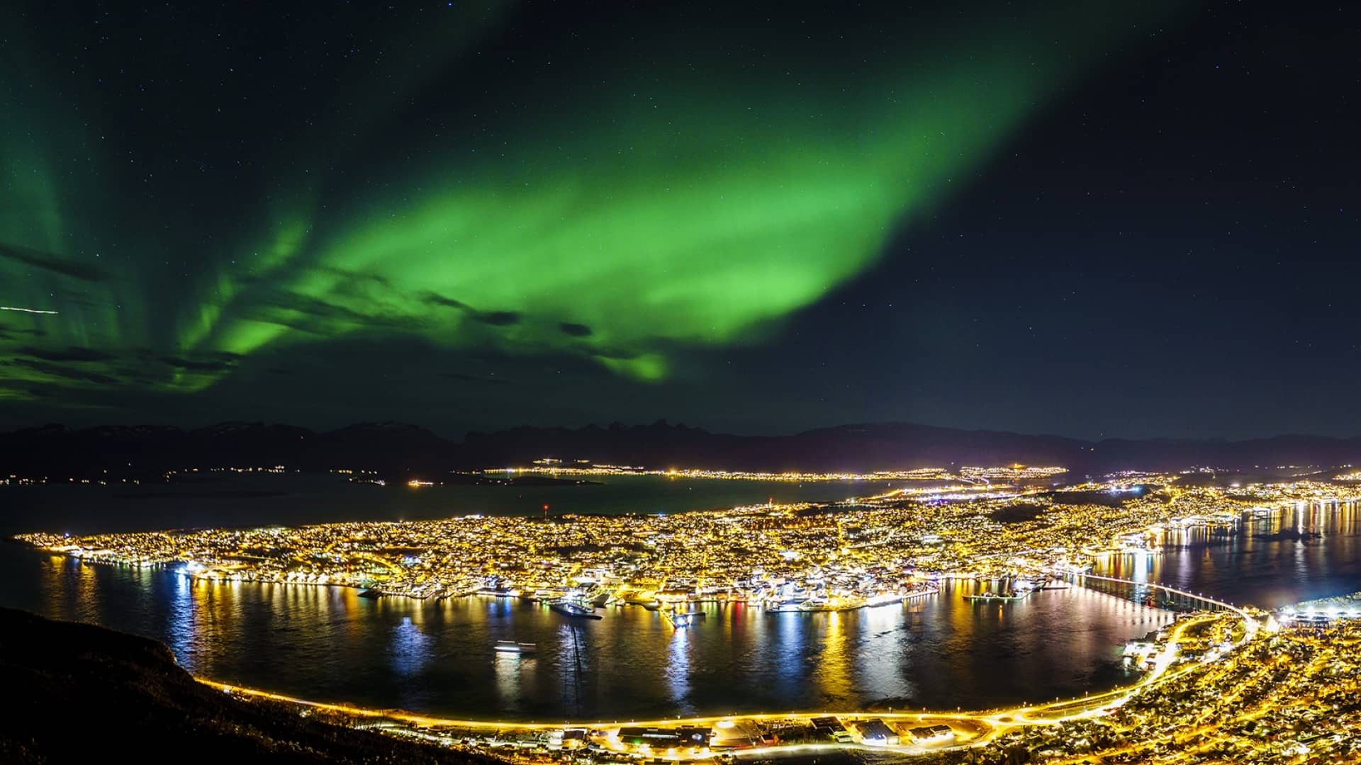 aurora boreale tromso aurora boreale a Tromsø
