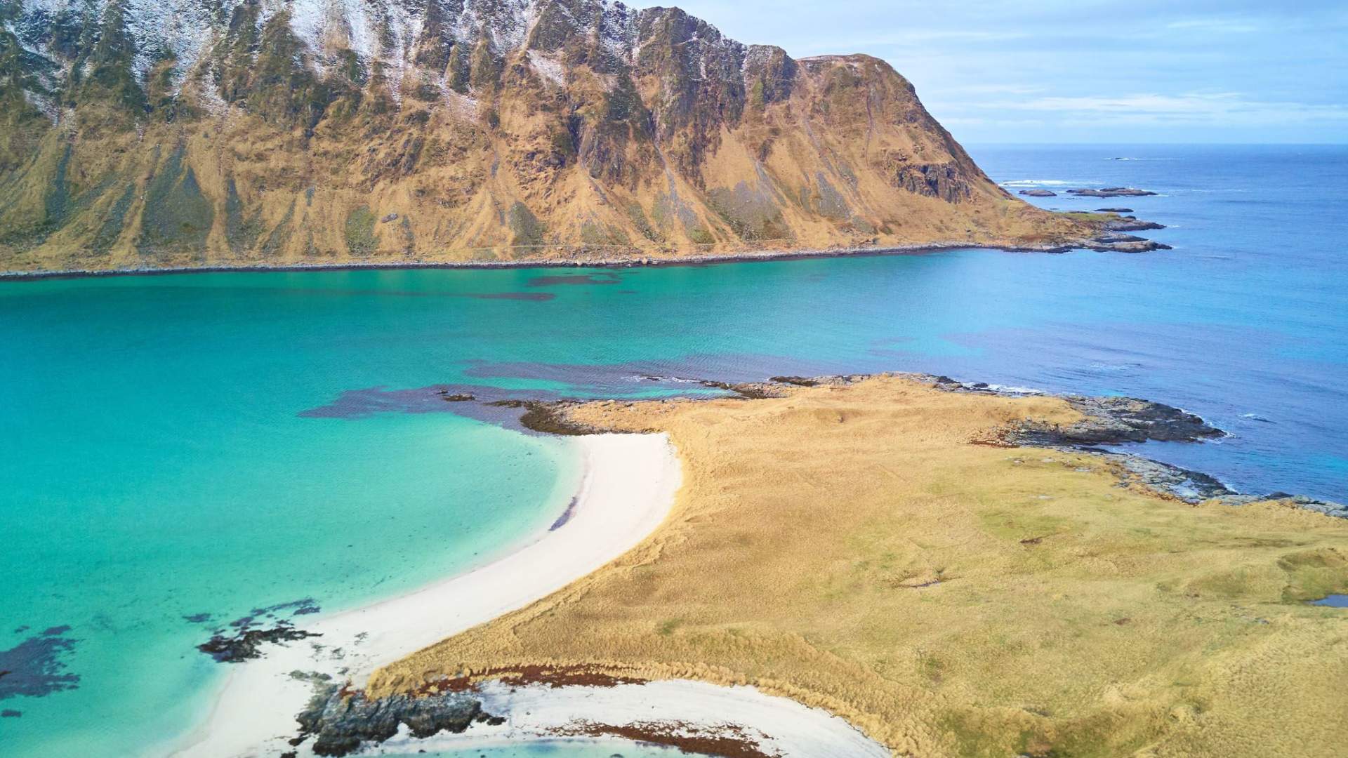 white beach of lofoten spiaggia bianca alle Lofoten